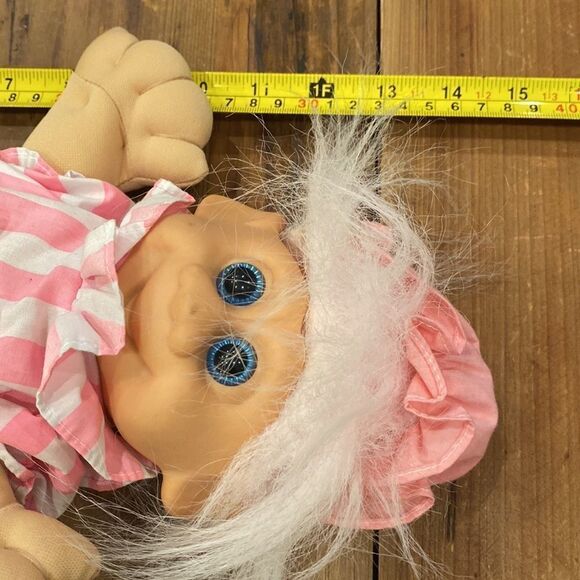 Vintage ABC distribution Troll Doll Pink White Pajama Soft Body Vinyl 1993 - Picture 11 of 16